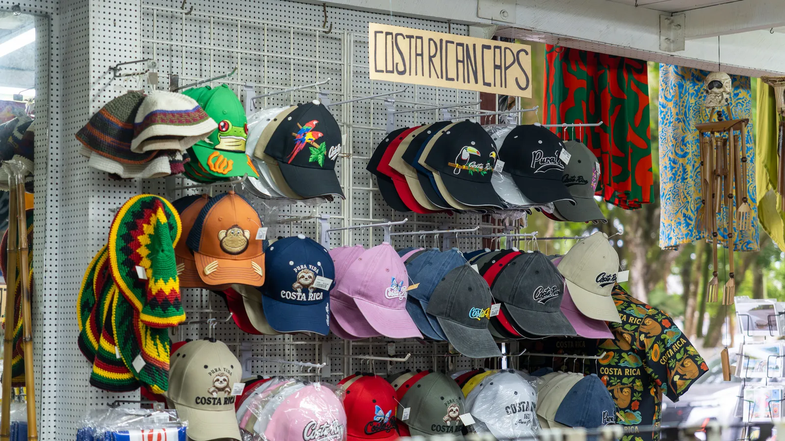 Costa Rica caps in many colors